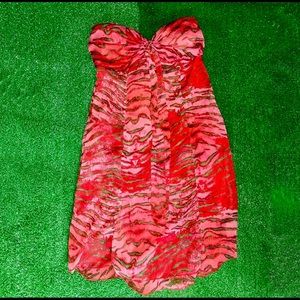 ✨y2k strapless animal print dress